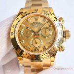 Clean Factory 1-1 Rolex Cosmo Daytona Dandong 7750 Watch Yellow Gold with Diamonds